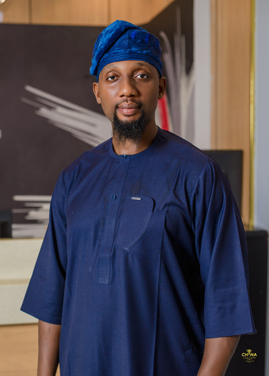 CHANA COUTURE 005 NAVY BLUE KAFTAN