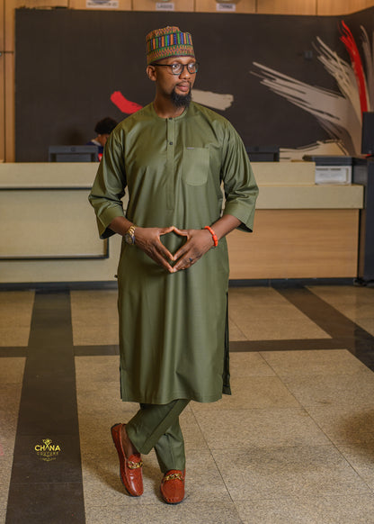 CHANA COUTURE 003 AMRY GREEN KAFTAN