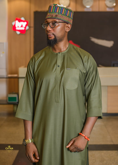 CHANA COUTURE 003 AMRY GREEN KAFTAN