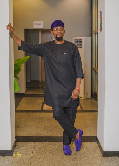 CHANA COUTURE 004 BLACK KAFTAN