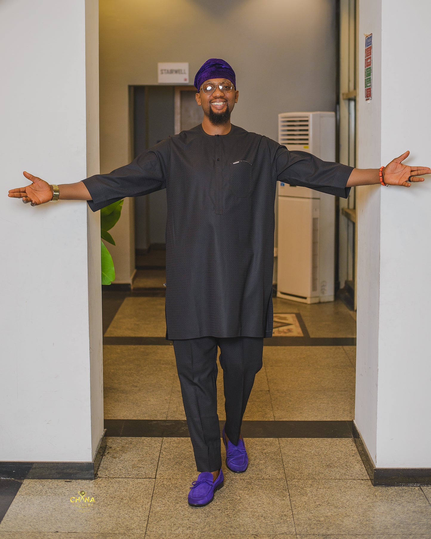 CHANA COUTURE 004 BLACK KAFTAN