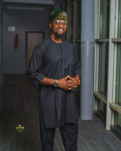 CHANA COUTURE 006 PLAIN BLACK KAFTAN