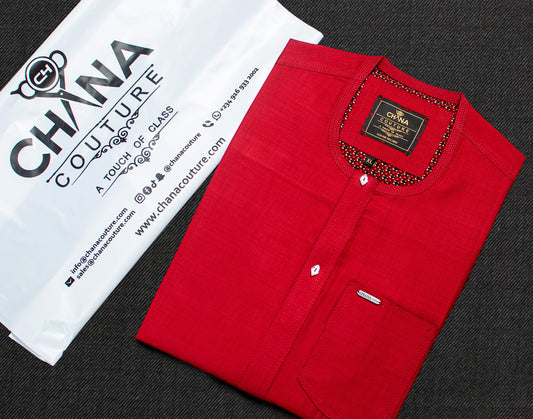 CHANA COUTURE RED KAFTAN 150