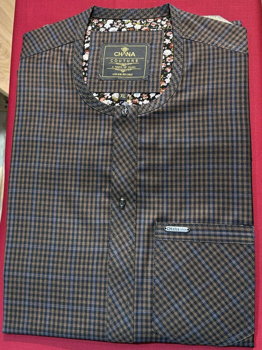 CHANA COUTURE PATTERNED BLACK & BROWN 156