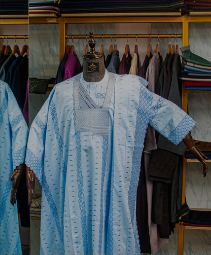 CHANA COUTURE BLUE AGBADA SET 158