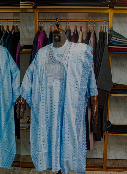CHANA COUTURE BLUE AGBADA SET 158