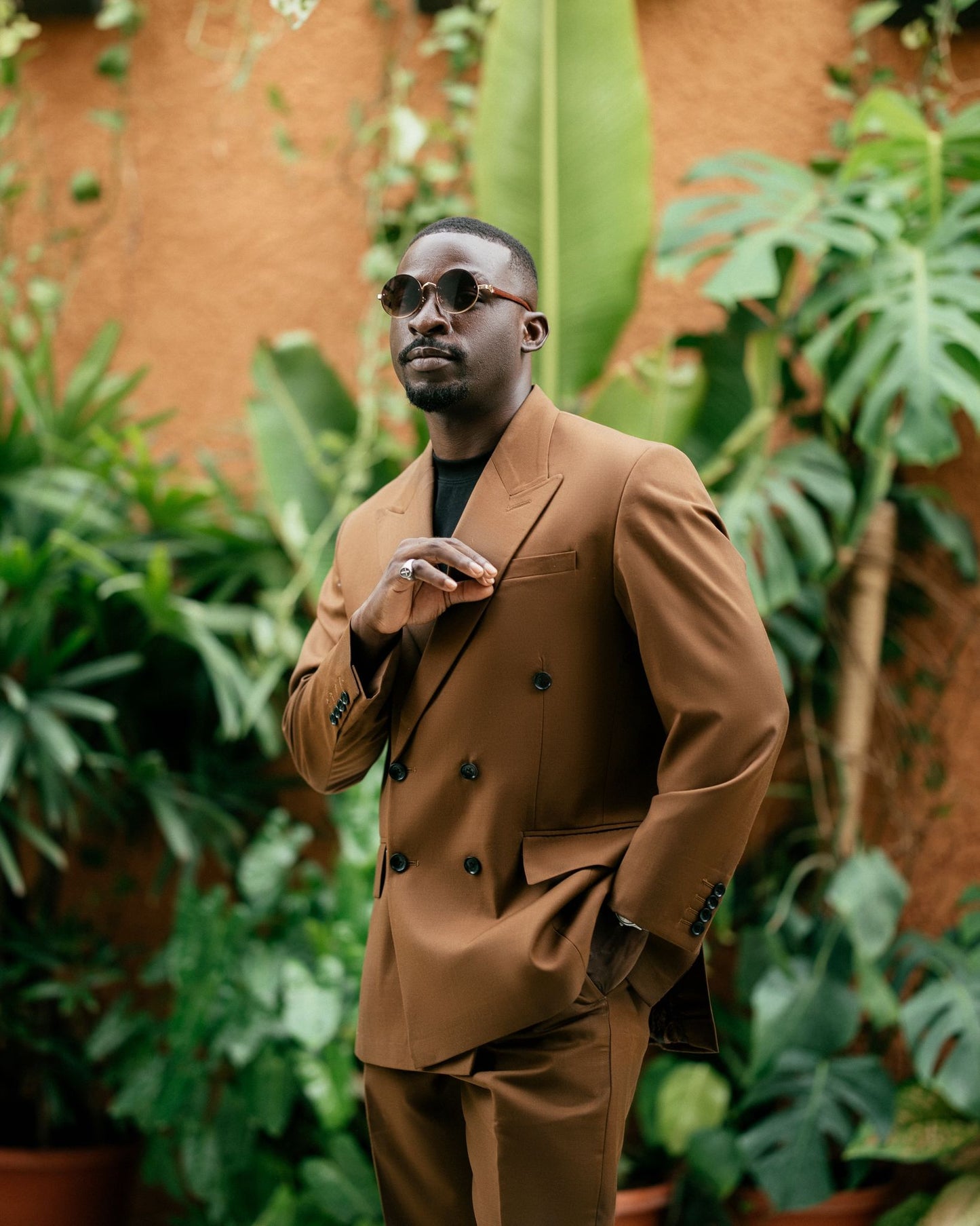 CHANA COUTURE BROWN DOUBLE-BREASTED SUIT